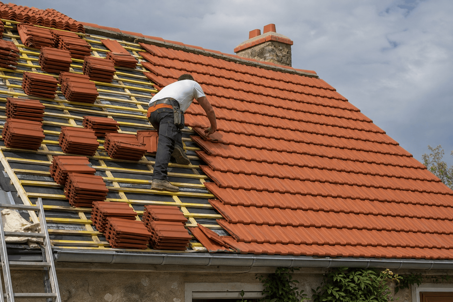 Réfection de toiture en tuiles en Loir-et-Cher